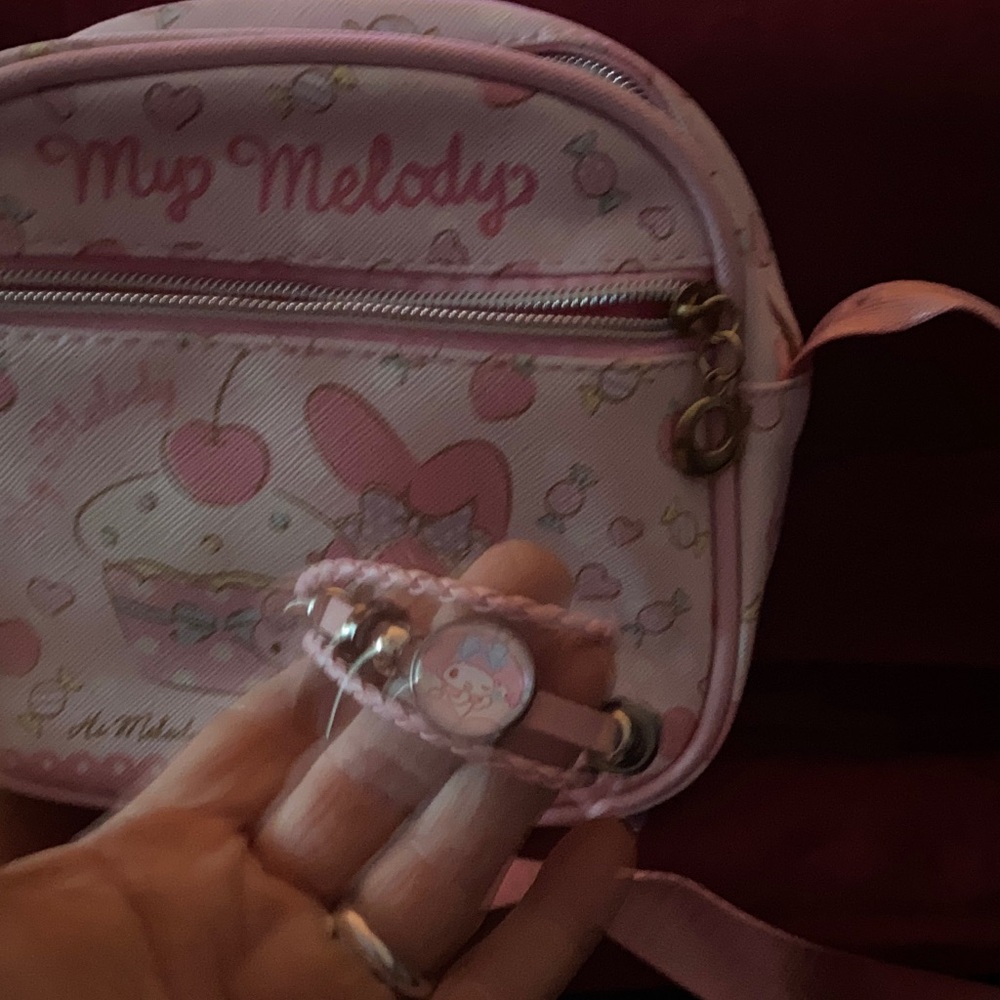 Hello Kitty My Melody Pink Kids Accessory Bag - Picture 9 of 11